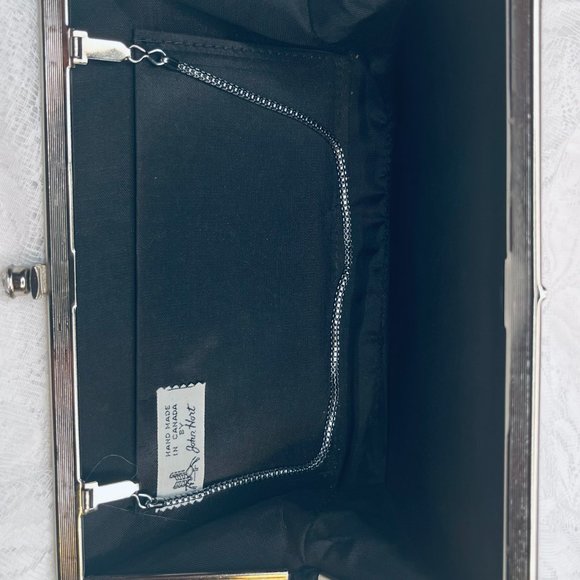 Vintage 1960s Black Rhinestone Clutch by John Hort - Picture 4 of 8